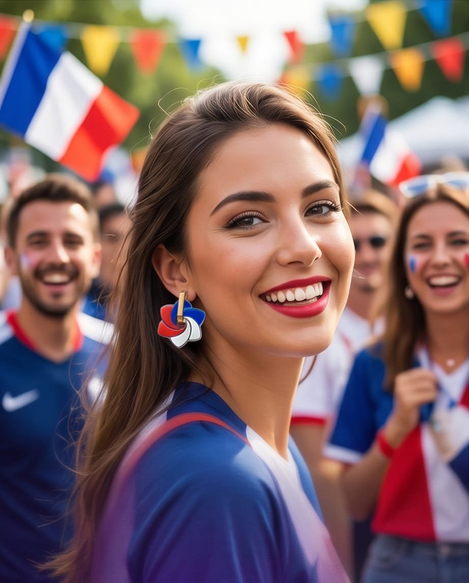 Pampilles en résine époxy – Bleu, Blanc, Rouge – Image 4