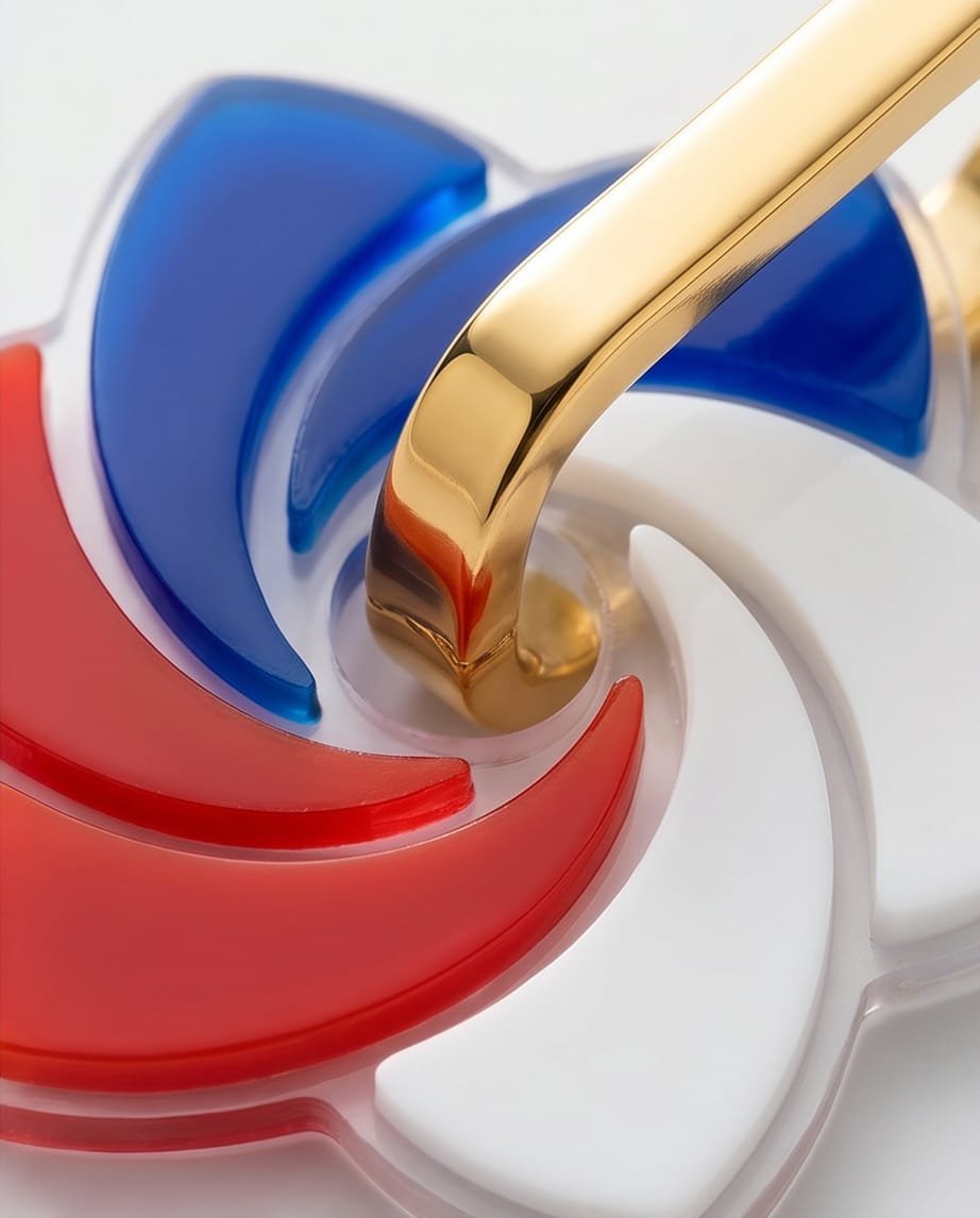 Pampilles en résine époxy – Bleu, Blanc, Rouge – Image 2