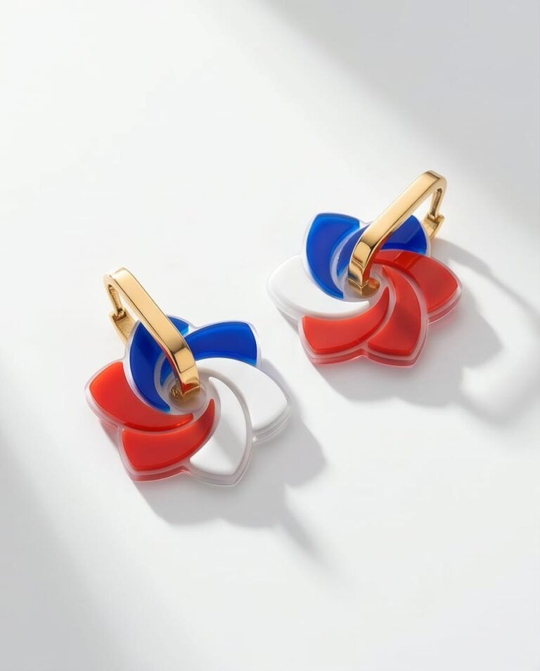 Pampilles en résine époxy – Bleu, Blanc, Rouge