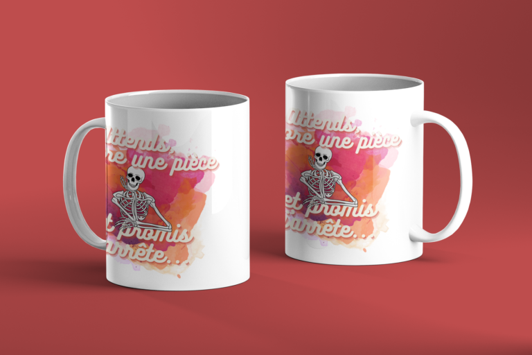 Mug céramique | Attends encore une pièce