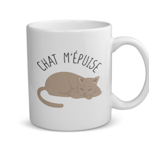 Mug céramique | Chat m'épuise