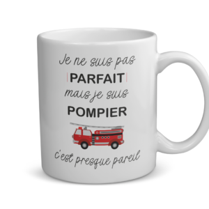 Mug céramique | Je ne suis pas parfait mais je suis pompier...