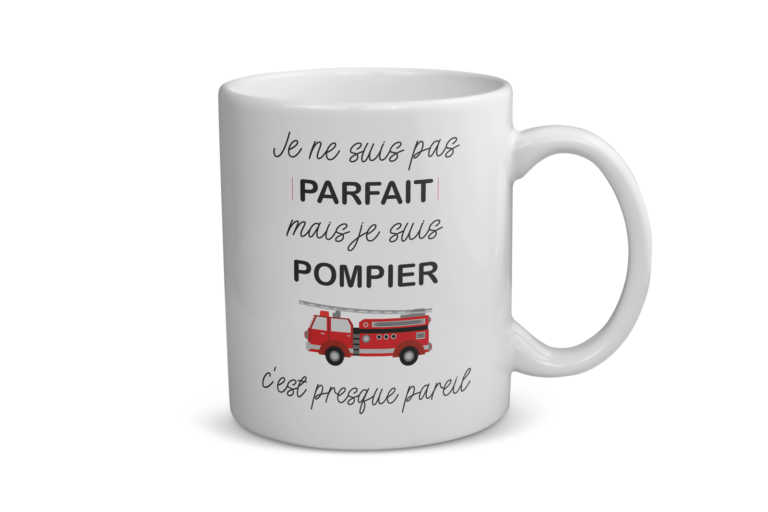 Mug céramique | Je ne suis pas parfait mais je suis pompier…