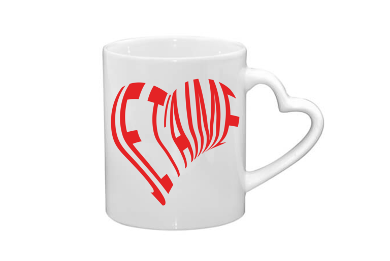 Mug coeur céramique | Je t&rsquo;aime