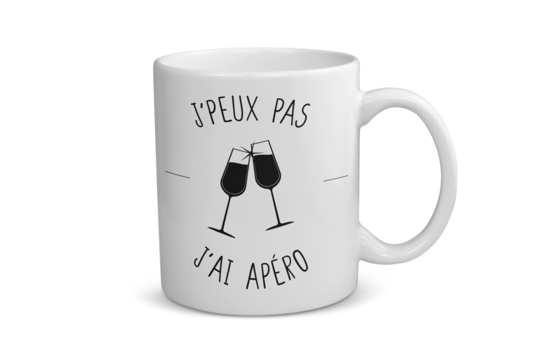 Mug céramique | J&rsquo;peux pas j&rsquo;ai apéro