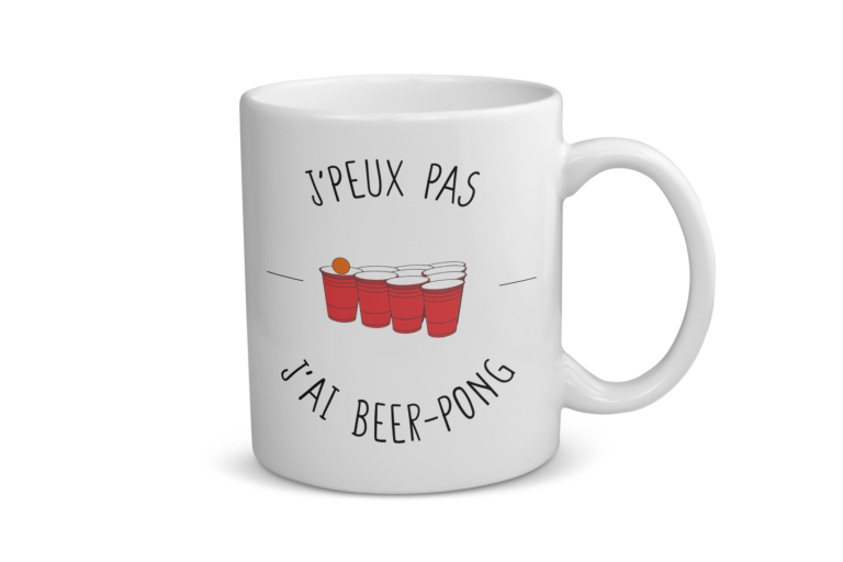 Mug céramique | J&rsquo;peux pas j&rsquo;ai beer-pong