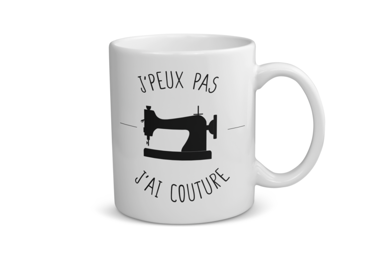 Mug céramique | J&rsquo;peux pas j&rsquo;ai couture