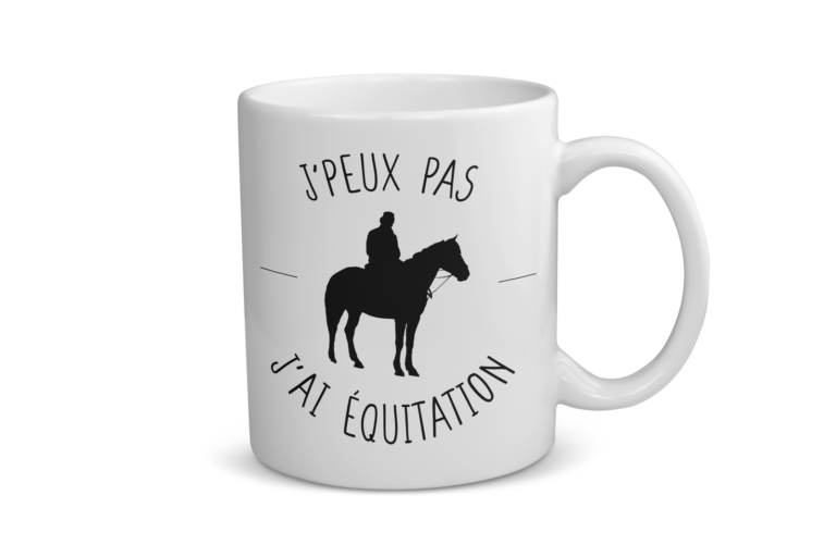 Mug céramique | J&rsquo;peux pas j&rsquo;ai équitation