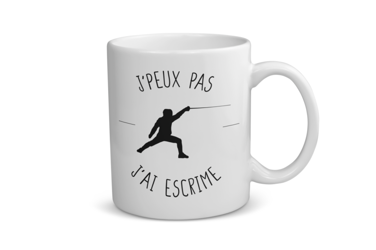 Mug céramique | J&rsquo;peux pas j&rsquo;ai escrime