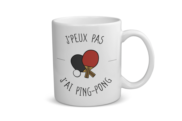 Mug céramique | J&rsquo;peux pas j&rsquo;ai ping-pong