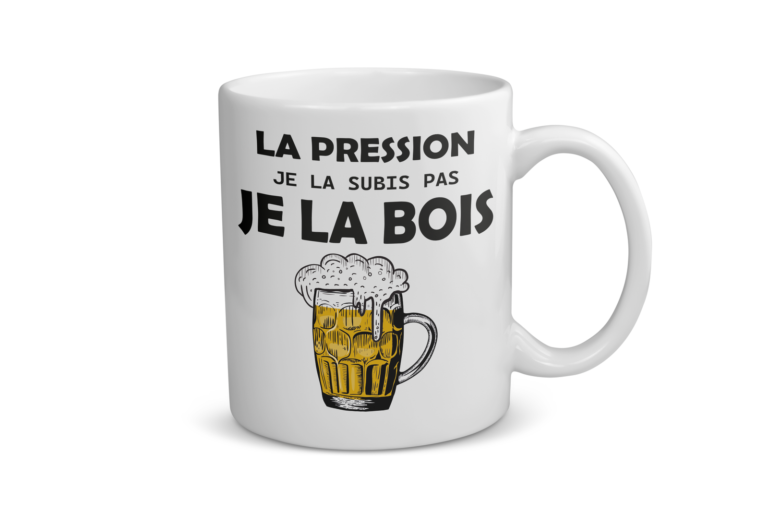 Mug céramique | La pression je la subis pas je la bois