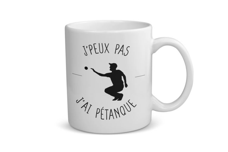 Mug céramique | J&rsquo;peux pas j&rsquo;ai pétanque