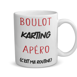 Mug céramique | Boulot karting apéro