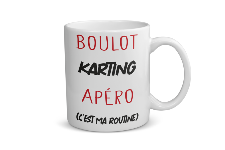 Mug céramique | Boulot karting apéro