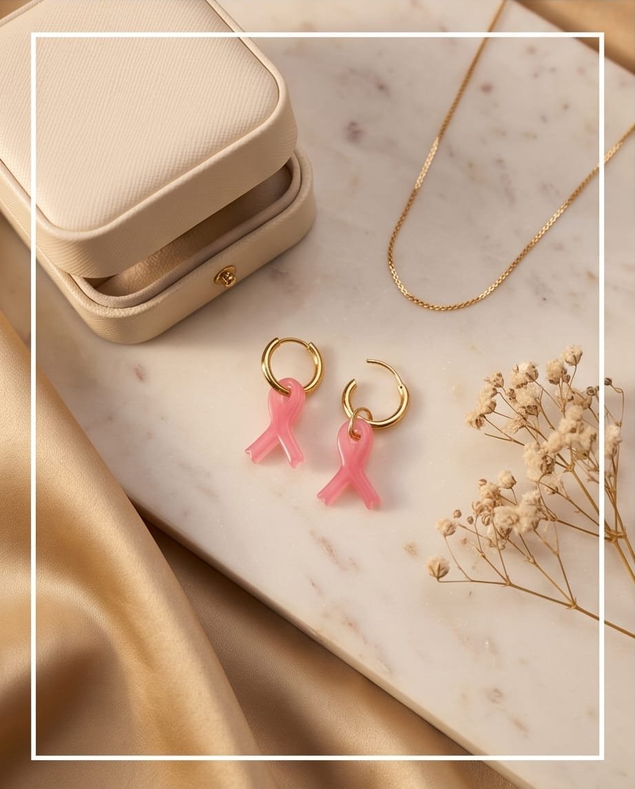 Collection Octobre rose – Pampilles interchangeables en résine époxy – Image 3